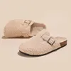 Mode Damen Casual Baotou Hausschuhe Herren Home Decor Winter Neuer Artikel Indoor Plüsch Warme Halbe Hausschuhe Faule Schuhe Große Größe