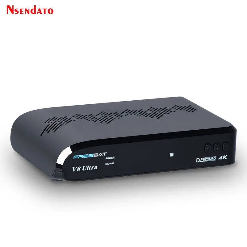 FREESAT V8 Ultra 4K UHD DVB-S2X/S2/S/T2/T/C Satelliten-TV-Receiver PAL/NTSC TV-Decoder mit Unterstützung für H.265 1000M WLAN LAN USB-Dongle Image