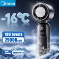 Midea Ice Compress Ventilatore portatile Portatile USB esterno Display digitale Refrigerazione pieghevole Piccola ventola a turbina violenta ad alta velocità