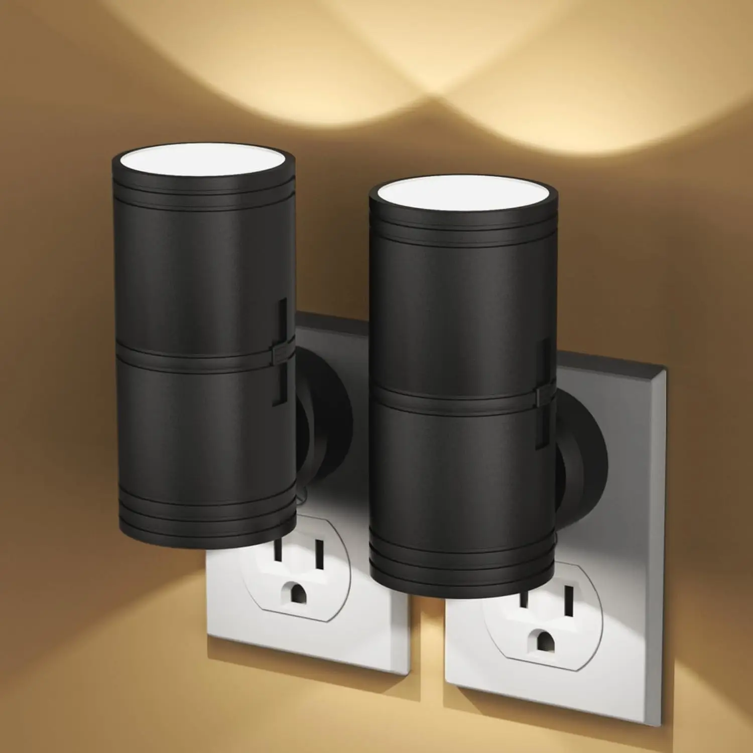 LED-Nachtlichter, einsteckbar in die Wand, einsteckbares Nachtlicht mit 3 Lichtmodi, dimmbares Nachtlicht für Dämmerung bis Morgendämmerung, für Flur, Badezimmer