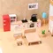 1:12 Mobili per casa delle bambole Armadietto in miniatura in legno Letto/divano/Sedia/TV per ragazze Bambole Accessori per casa delle bambole Giochi di imitazione Regali