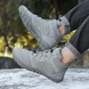 Männer Winter Plüsch Gefüttert Schnee Stiefel Outdoor Klettern Casual Arbeit Warme Große Baumwolle oes High Top Schuhe Größe Für 35-46
