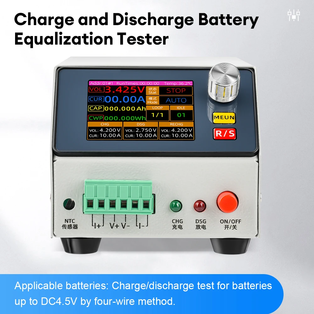 DC 5V 12V CNC Elektronischer Lasttester Batteriekapazitätstester 1-Kanal-Lithiumbatterie-Lade- und Entladekapazitätsmessgerät Image
