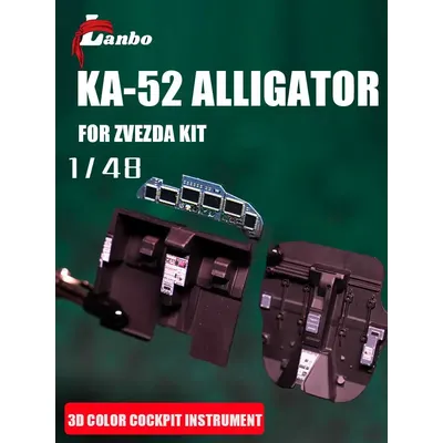 Lanbo 3D Color Cockpit Instrument LA-48152 Card 52 alligator Armed Helicopter Suitable for ZVEZDA kit 1/48