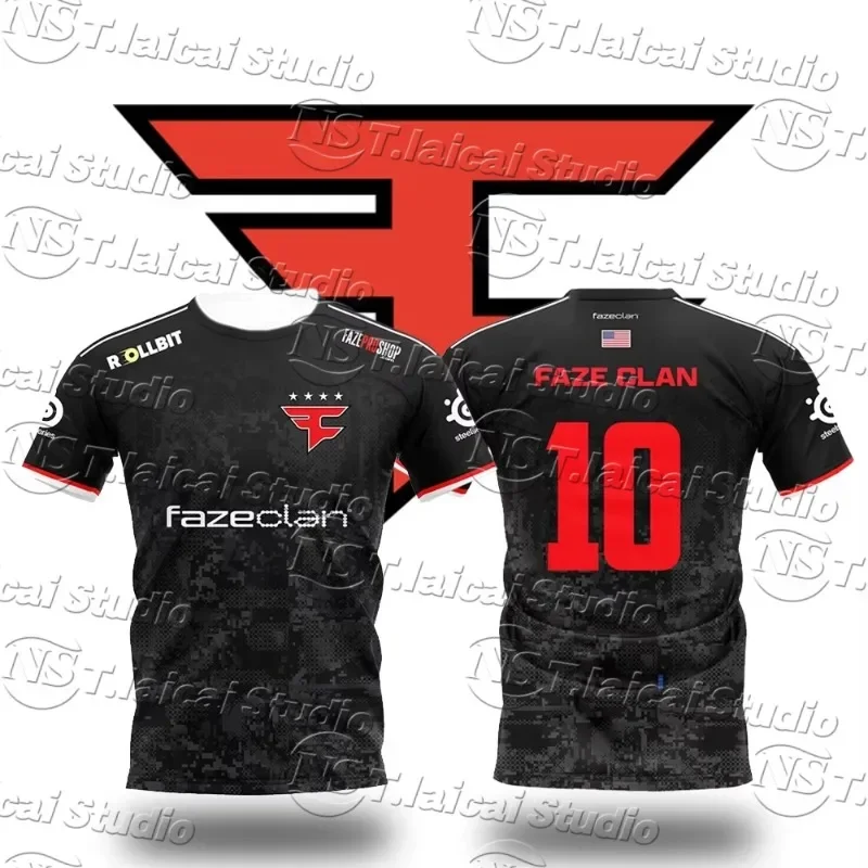Faze Esports Club 2025 CSGO pro League Training Jersey Men's Breathable Short-Sleeved O-Neck T-Shirt Team Uniform S1mple Moto