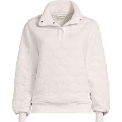 Onion Quilted Jacket, Women, size: 8, petite, Ivory, by Lands' End