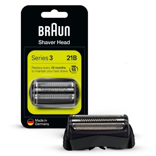 Braun Series 3 Scherkopf 21B Schwarz – Ersatz-Kombipack für elektrische Rasierer Image