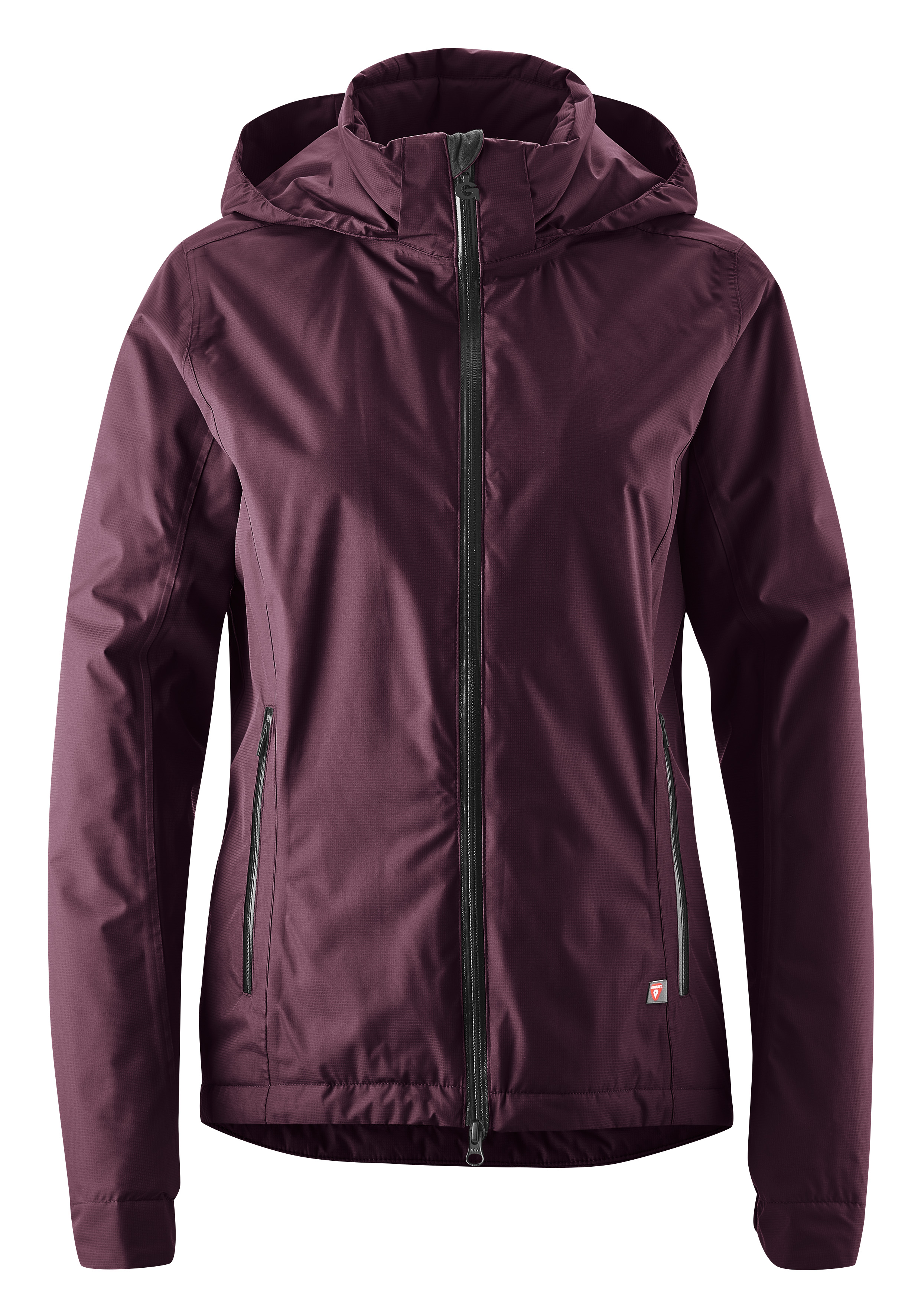 Fahrradjacke GONSO "Save Jacket Therm W", Damen, Gr. 36, rot (dunkelrot), 100% Polyester, Jacken, Damen Regenjacke wind- und wasserdicht, Radjacke mit Kapuze Image