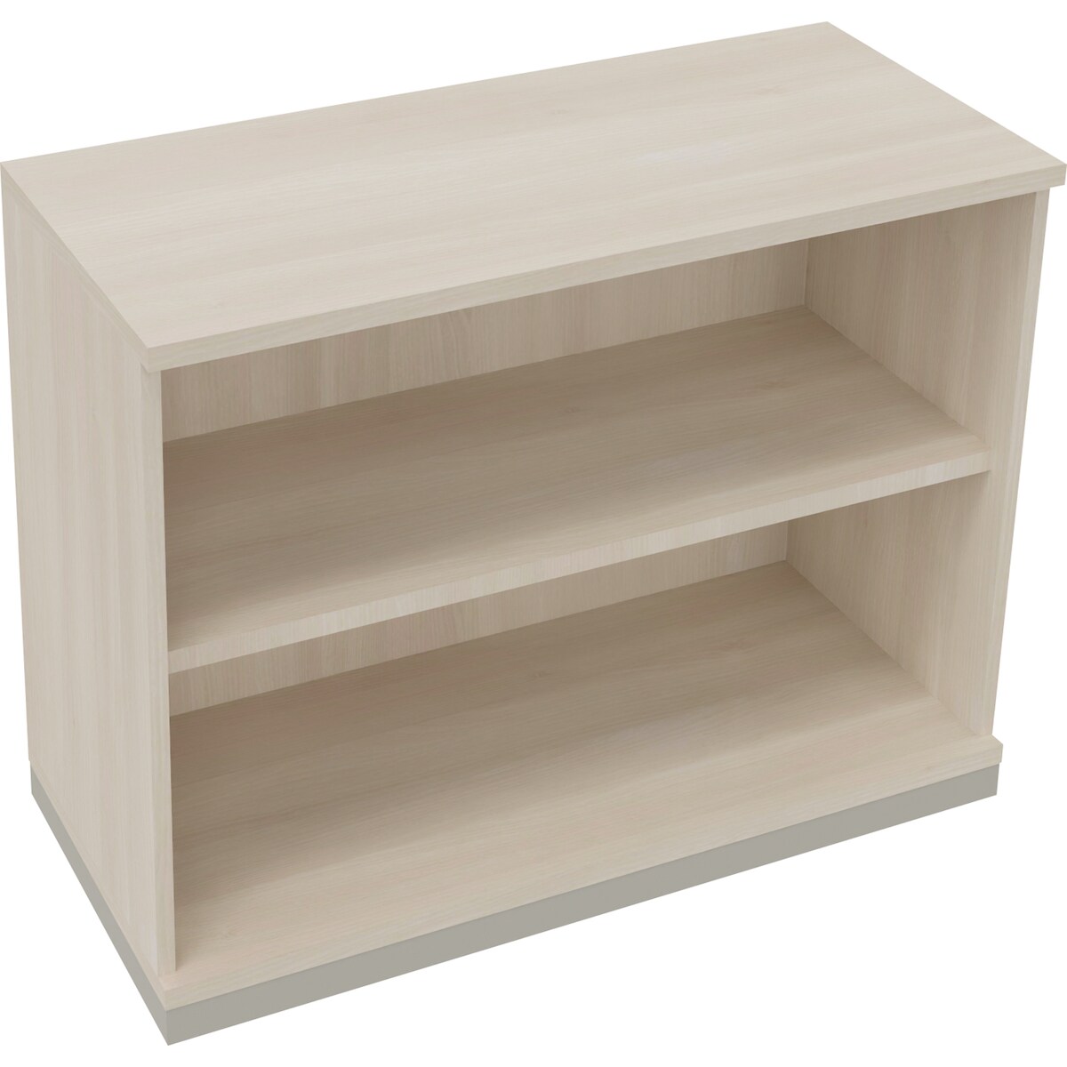 Soennecken Regal 2OH B1000xT442xH781mm Silberaluminium/Akazie hell Image