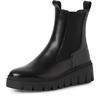 Chelseaboots TAMARIS, Damen, Gr. 40, schwarz, Leder, modisch, Schuhe, Plateau, Stiefelette, Schlupfschuh mit T-Logoprägung