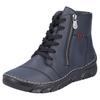 Schnürboots RIEKER, Damen, Gr. 42, blau (dunkelblau), Lederimitat, casual, Schuhe, Schnürstiefelette, Casual-Boots mit weicher Innensohle
