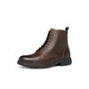 Winterboots GEOX "U MEIERN", Herren, Gr. 45, braun, Glattleder, klassisch, Schuhe, Stiefel mit Warmfutter, Größenschablone zum Download