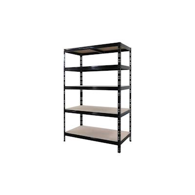 PROREGAL Schwerlastregal Tiger HxBxT 180x120x60 cm Fachlast 265kg Schwarz Stecksystem Lagerregal Regalsystem Image