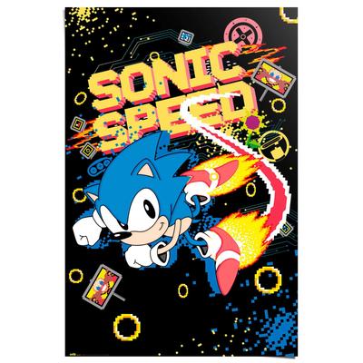 Poster REINDERS "Sonic - speed", bunt (farbe bild(er): bunt), B:61cm H:91,5cm T:0,1cm, Papier, Bilder Image