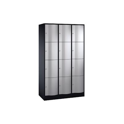 C+P Schließf.schrank 8470372S10046 12Fächer 1950x1150x540mm sgr/wsalu Image