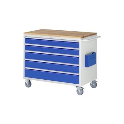 Montagewagen 1145x650x975mm 5xSchub-TA Top 25mm lichtgrau/enzianblau Image