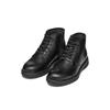 Winterboots GEOX "U POVE", Herren, Gr. 39, schwarz, Glattleder, Veloursleder, casual, Schuhe, Budapester, Businessschuh mit Warmfutter, Größenschablone zum Download