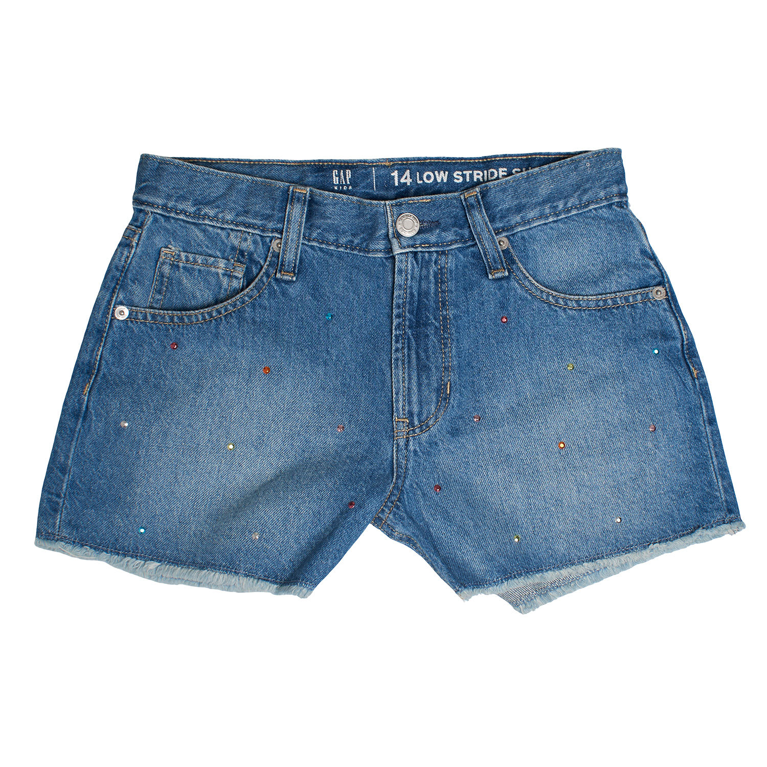 Glitzernde Jeansshorts für Mädchen 674015 Image