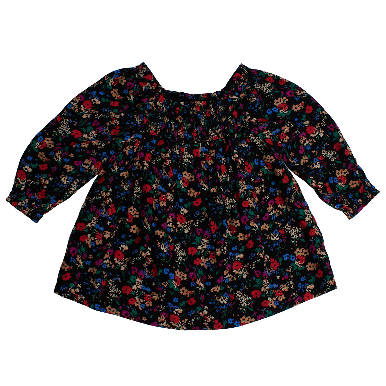 Geblümtes Kleid mit Raffung 486307 für Baby-Mädchen Image