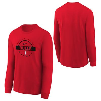 Chicago Bulls Nike Practice Langarm-T-Shirt – Jugendliche Image
