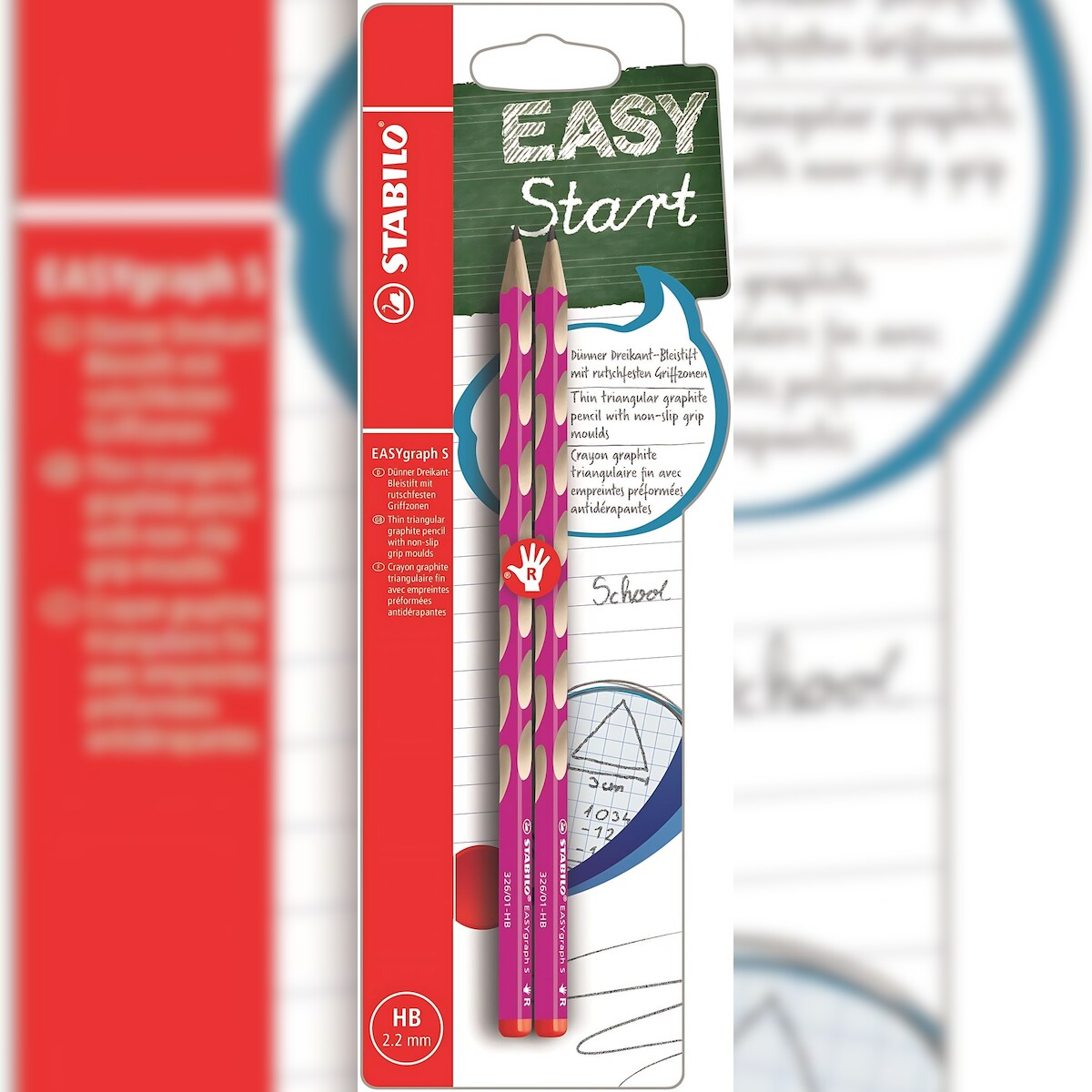 STABILO EASYgraph S R HB pink 2er Blister Image