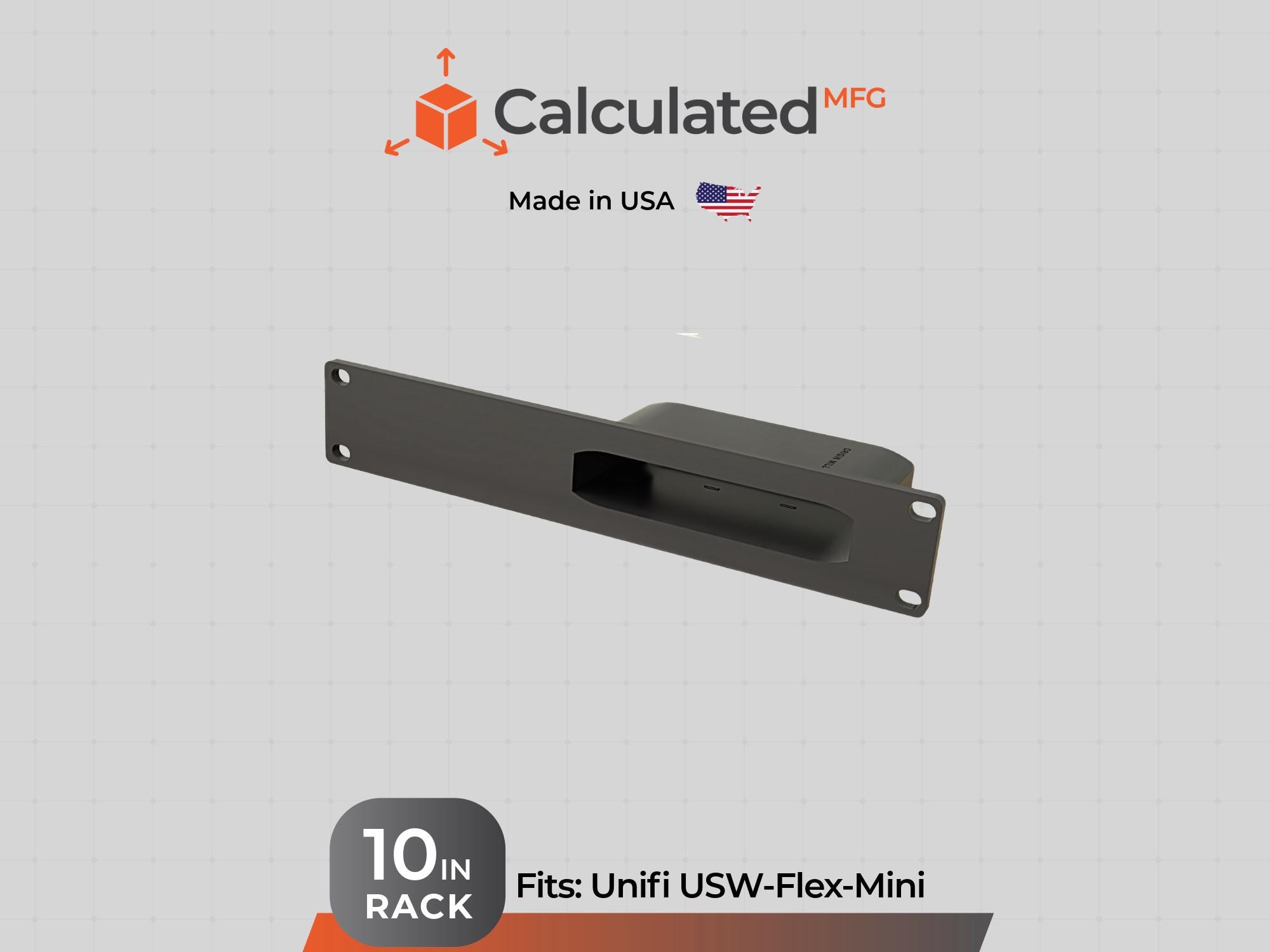 Montaggio su rack UniFi Flex Mini / Compatibile con rack server da 10 pollici / USW-Flex-Mini Mount 1U rack da 10 pollici