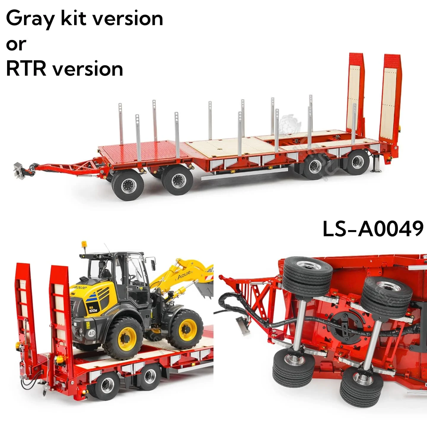 LESU RC 1/14 hydraulischer kompletter Anhänger mit Hebesystem-Kit für Tamiya SCALECLUB LESU RD-A0018 1/14 RC Muldenkipper LS-A0049-KIT Image