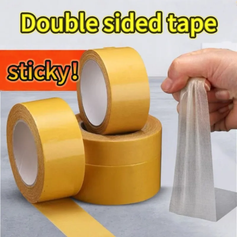 Doppelseitiges Stoff-Basisband, transparent, robust, selbstklebend, Netz-Fixierungsbänder, wasserfest, hochviskose Teppichaufkleber Image