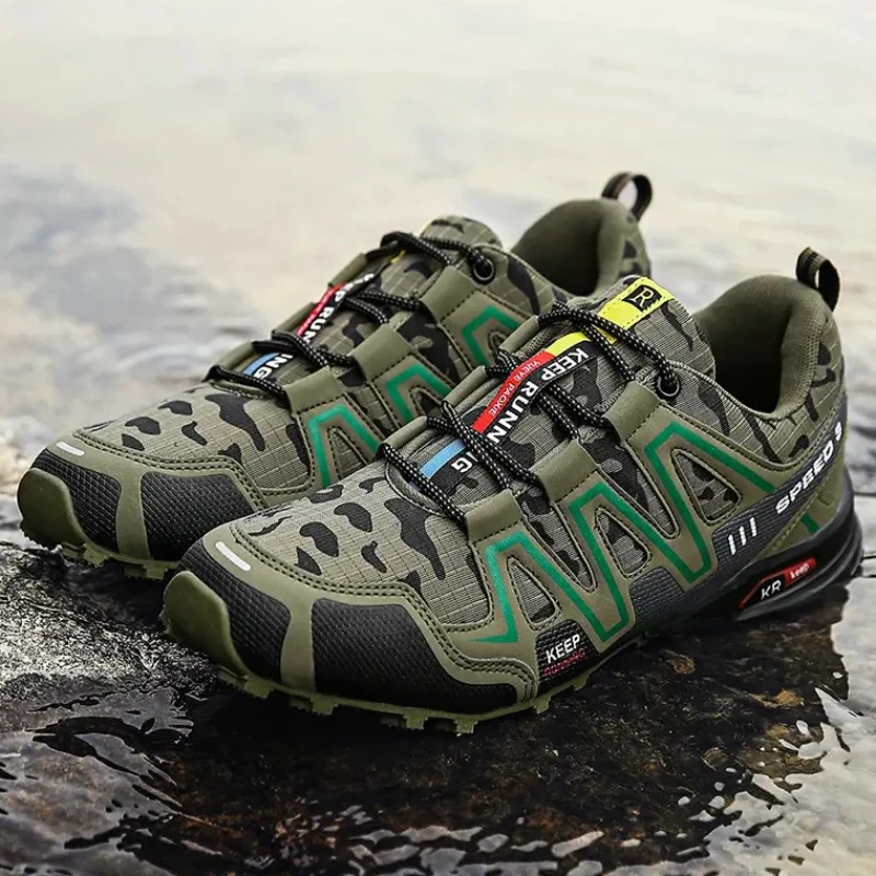 Scarpe da trekking impermeabili da uomo Scarpe da ginnastica da esterno Scarpe da arrampicata stringate Scarpe da trekking da donna Sneaker tattica da caccia antiscivolo