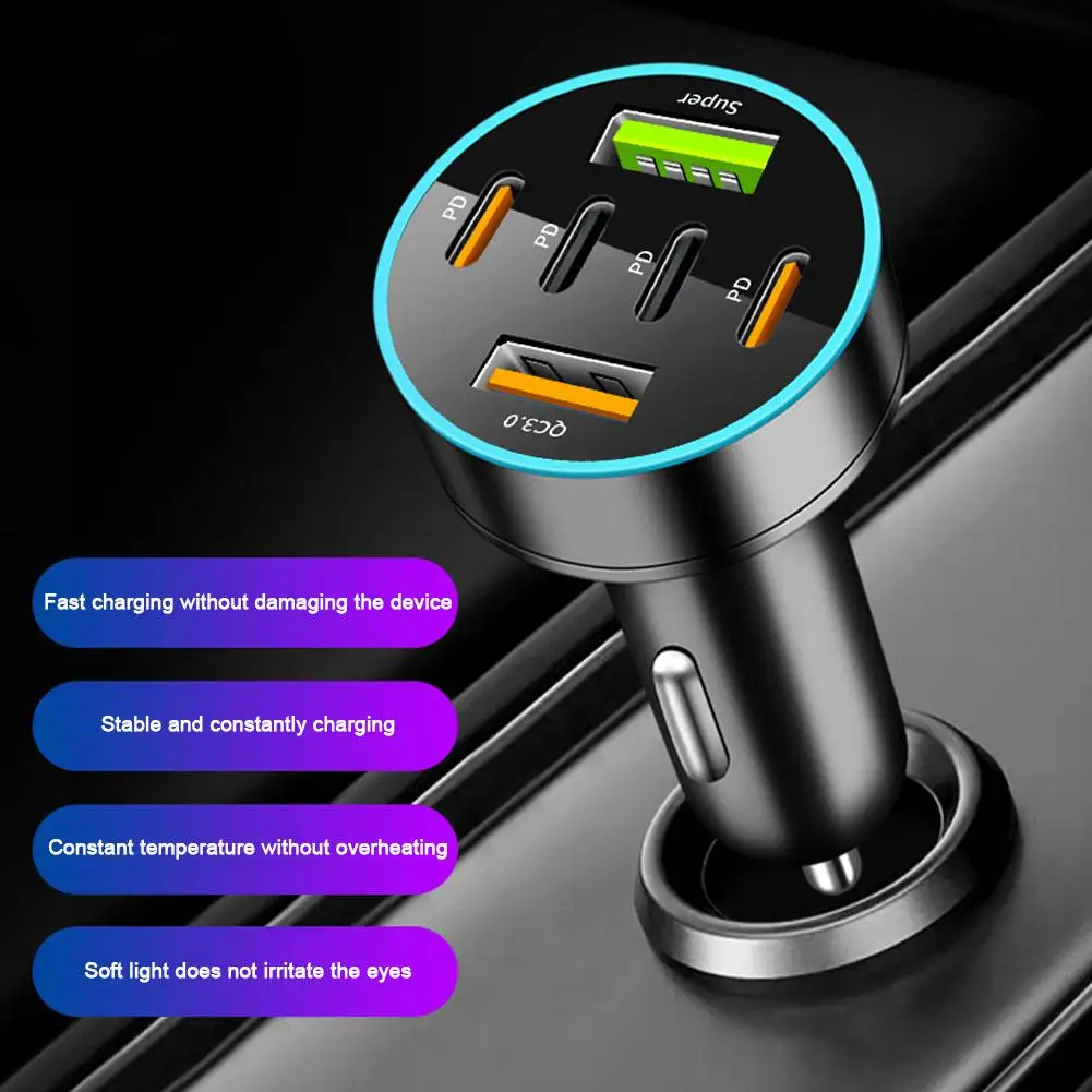 66W USB JMG-PD+QC3.0 Auto-Digitalanzeige Überwachungsladegerät PD Schnellladung Schnelllade-Auto-Handy-Adapter Image