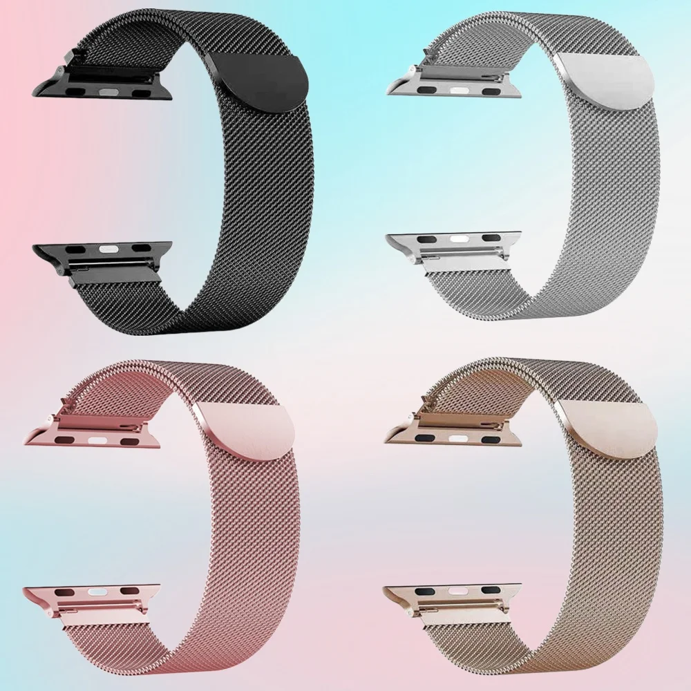 Milanaise-Armband für Apple Watch Ultra 2 49 46 mm 42 mm 44 mm 40 mm 45 mm 41 mm 38 mm Armband für iWatch Serie 10 9 3 6 5 SE 7 8 Image