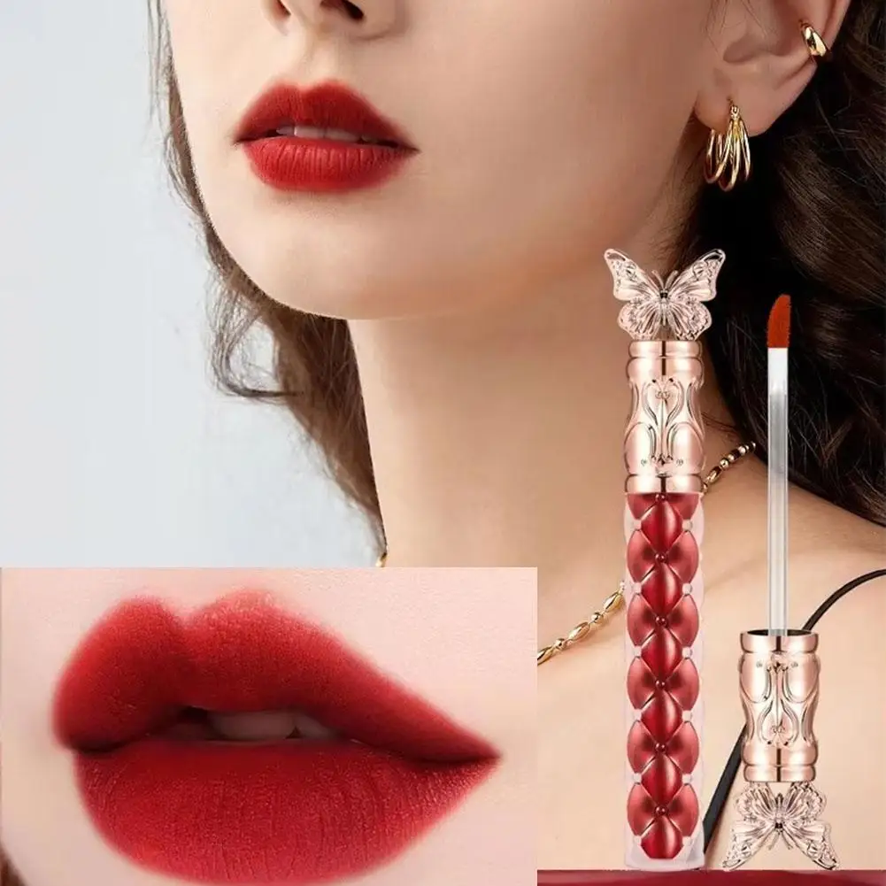 Modischer 4-Farben-Lipgloss, flüssiges Lippenöl, kosmetischer flüssiger Lippenstift, langlebig, feuchtigkeitsspendender, feuchtigkeitsspendender, wasserfester Lipgloss Image