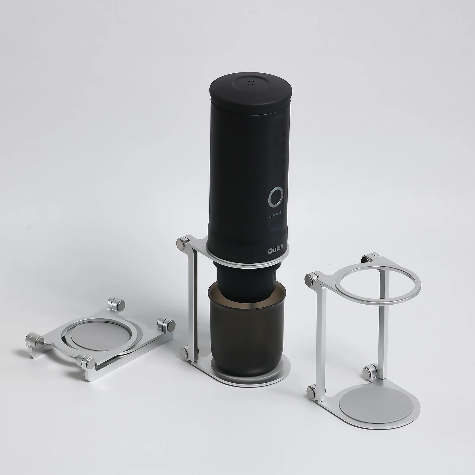 Supporto per macchina da caffè portatile pieghevole Supporto per macchina per caffè espresso in lega di alluminio per supporto per caffè espresso Outin Nano / Cera +