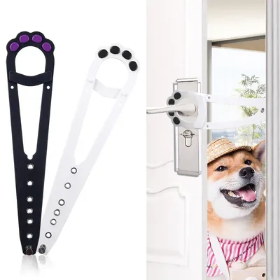 Punch-Free Pet Door Opener Adjustable Cat Door Holder Latch Easy Installation Pet Flap Door for Dog Cats Pet Supplies