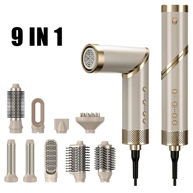 9 in 1 asciugacapelli pettine caldo set ferro arricciacapelli professionale piastra per capelli strumento per lo styling per asciugacapelli professionale per uso domestico