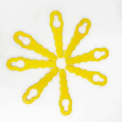 50PCPlastic Lawn Mower Blade Garden One-Line Hand-pushed Lawn Mower Gourd-shaped Plastic Replacement Blade Courtyard Lawn Mowing