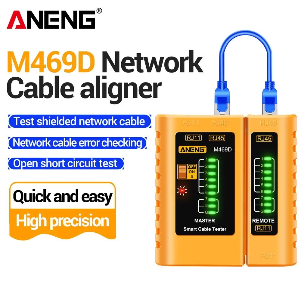 ANENG M469D Netzwerk Analysator Tester Kabel lan RJ45 RJ11 RJ12 CAT5 UTP LAN Kabel Tester Netzwerk Werkzeug Netzwerk Reparatur Test Werkzeuge Image