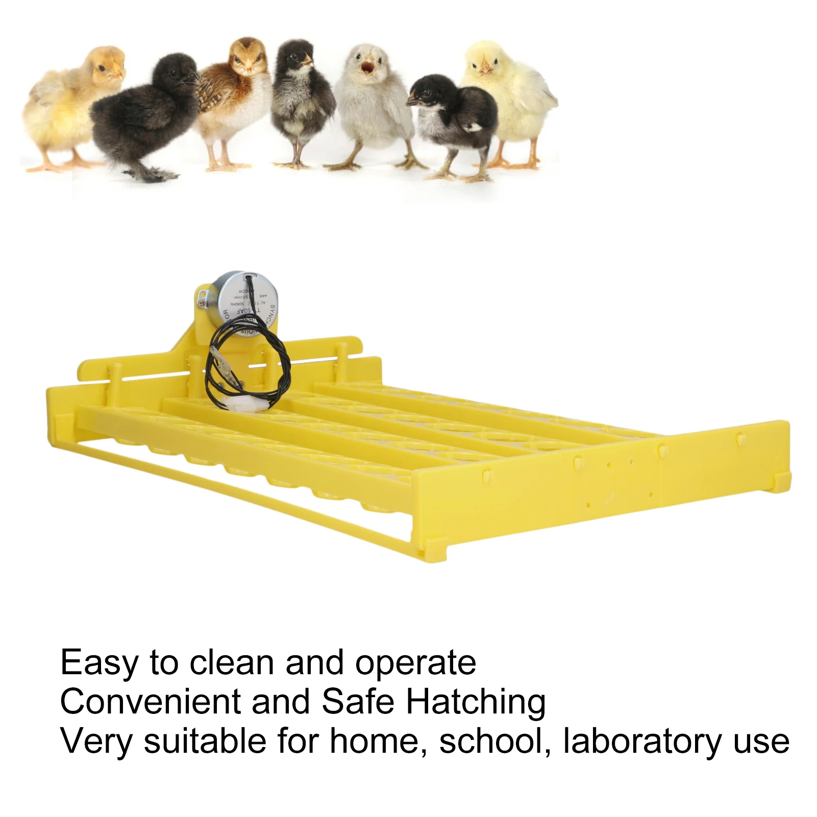 Girauova automatico Conveniente vassoio di plastica per 32 uova Incubatrice girevole per uova di gallina oca Incubatrice Vassoio per incubatrice per uova in plastica