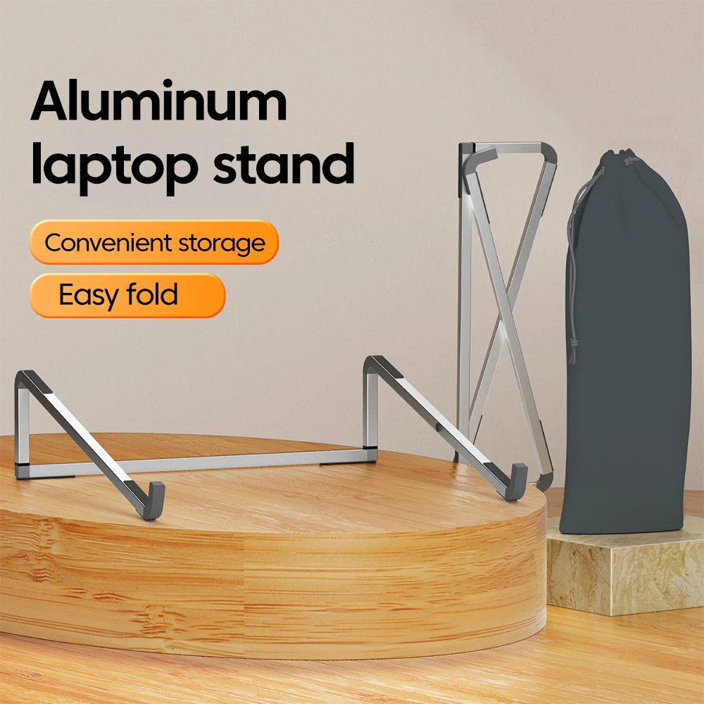 Aluminium Laptop Ständer Faltbare Einstellbare PC Tablet Ständer Notebook Tablelaptop Schreibtisch Halter Für Macbook Laptop Image