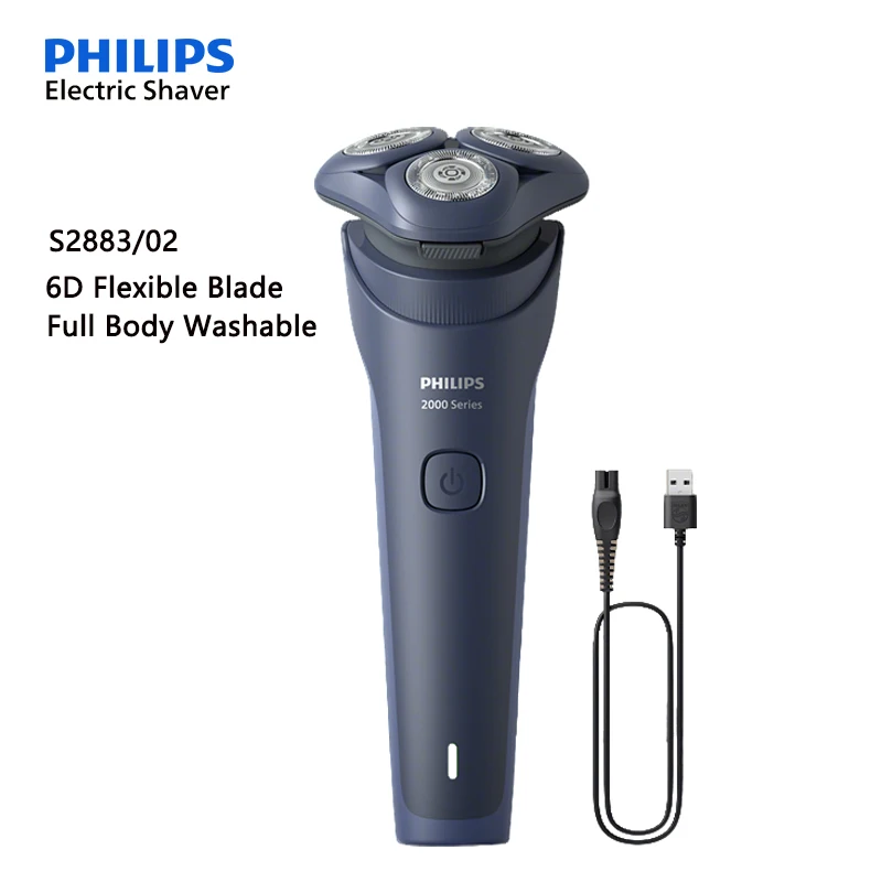 PHILIPS Neue S2883/02 Elektrische Rasierer 6D Flex Schwimmenden Cutter Kopf Bart Trimmer männer Trocken Nass Schnelle Rasieren Waschbar scheren Rasierer Image