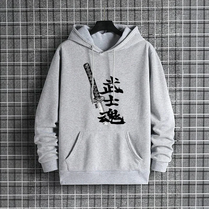 Japan Bushido Muster Hoodies Urban Streetwear Fashion Mit Kapuze Sweatshirt Männlich Trendy Casual Hoody Herbst Winter männer Pullover