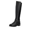 Stiefel REMONTE, Damen, Gr. 41, Varioschaft, schwarz, Leder, Textil, klassisch, Schuhe, Langschaftstiefel, Stretch-Stiefel, Blockabsatz, Innenreißverschluss