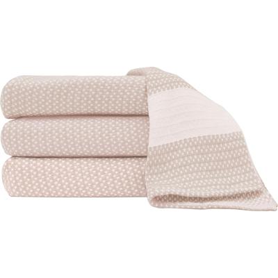 Wohndecke PRIMERA "Schachbrett", beige (natur), B:130cm L:170cm, Wohndecken, mit einem zeitlosen Design, Kuscheldecke Image