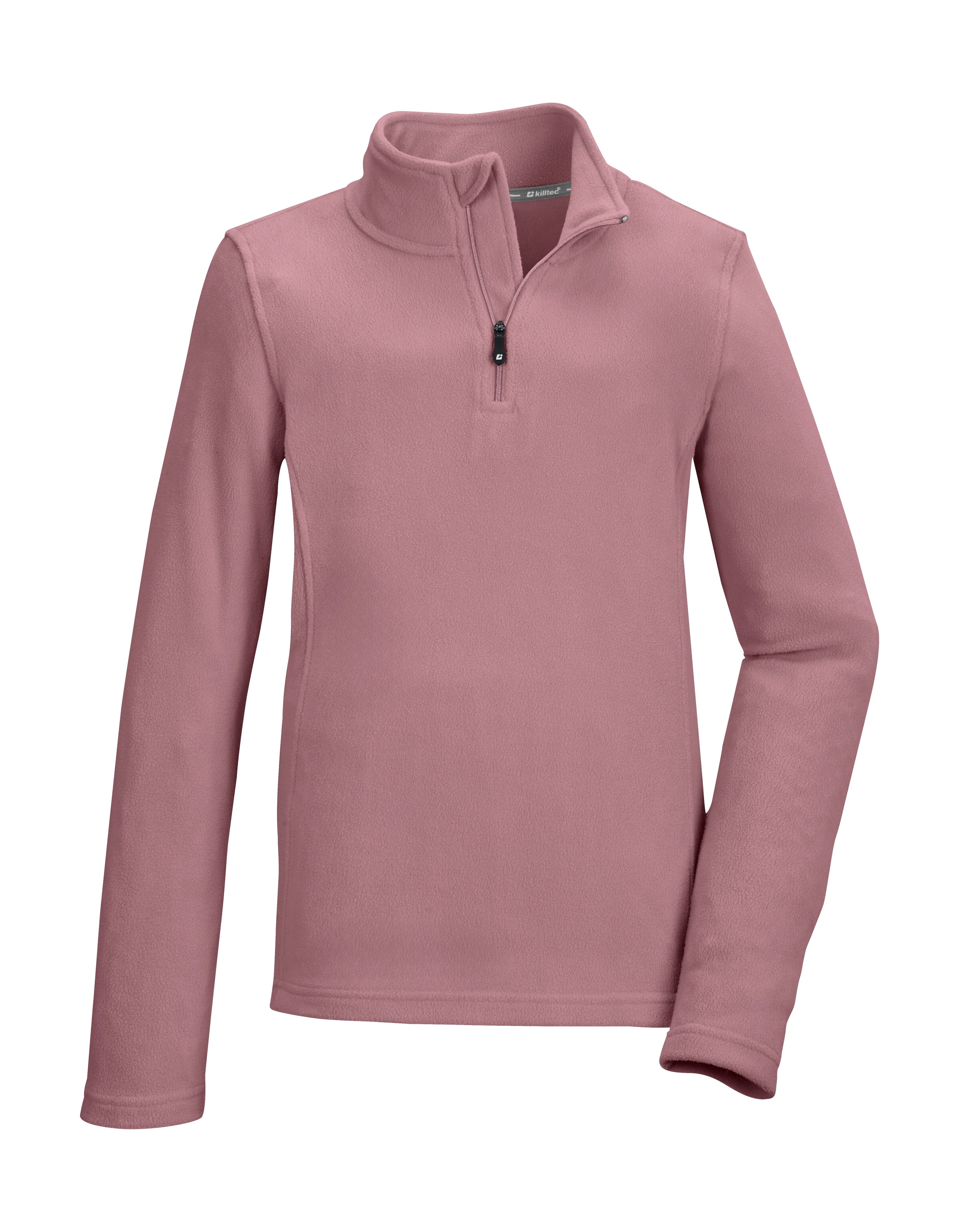 Fleeceshirt KILLTEC "KSW 247 GRLS FLC SHRT", Kinder, Gr. 176, rosa (pink), Oberstoff: 100% Polyester, Shirts, Fleeceshirt mit Stehkragen, Kinnschutz und hohem Tragekomfort Image