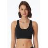 Bustier SCHIESSER "Casual Seamless", Damen, Gr. L, N-Gr, schwarz, Microtouch, Obermaterial: 95% Polyamid, 5% Elasthan, casual, BHs, 2in1, wendebar, U- oder V-Ausschnitt, ohne störende Seitennähte