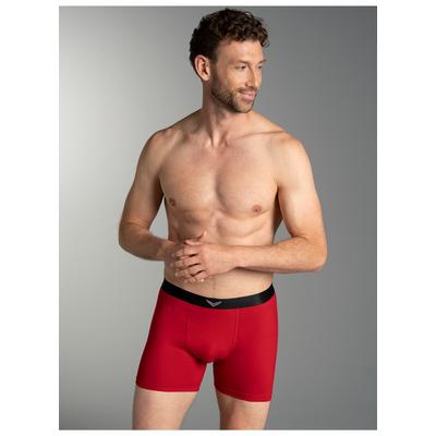 Boxer TRIGEMA "TRIGEMA Pants mit praktischem Gummibund", Herren, Gr. L, braun (kirsch), 95% Baumwolle, 5% Elastan, Unterhosen Image