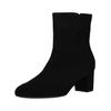 Stiefelette GABOR "Gabor Stiefelette Veloursleder", Damen, Gr. 37, schwarz, Veloursleder, elegant, Schuhe