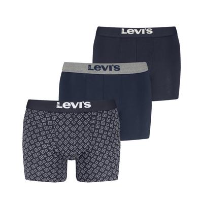 Boxershorts LEVI'S "LEVIS MEN GIFTBOX DENIM BOXER BRIEF 3P", Herren, Gr. M, navy combo, Obermaterial: 95% Baumwolle, 5% Elasthan, Unterhosen Image