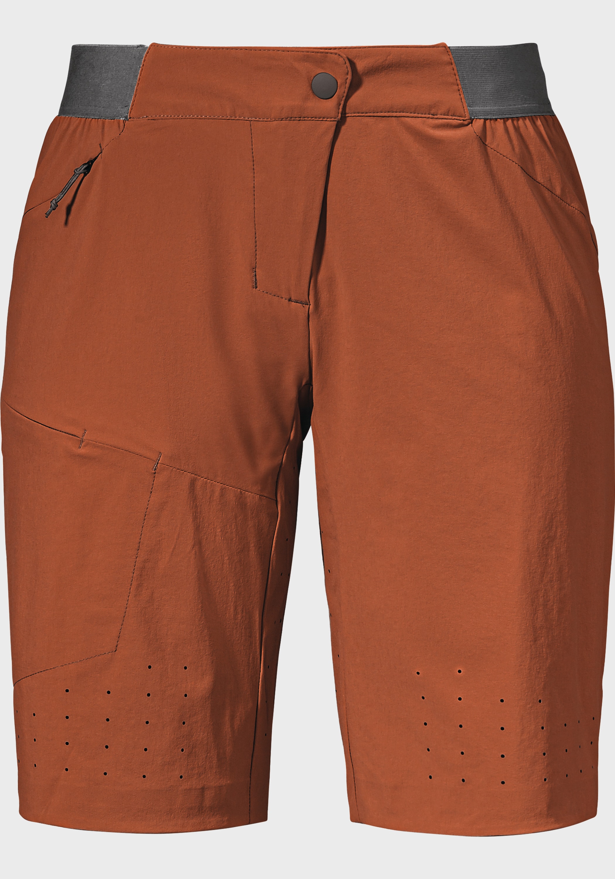 Shorts SCHÖFFEL "Shorts Mellow Trail L", Damen, Gr. 38, Normalgrößen, rot (2950, rot), Oberstoff : 85% Nylon 15% Elasthan, Hosen Shorts