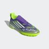 Fußballschuh ADIDAS PERFORMANCE "F50 LEAGUE LACELESS FIRM/MULTI-GROUND BOOTS KINDER", Gr. 36, lila rush, cloud weiß, lucid lemon, Synthetik, Textil, sportlich, Schuhe, geeignet für Rasen- und Kunstrasenplätze